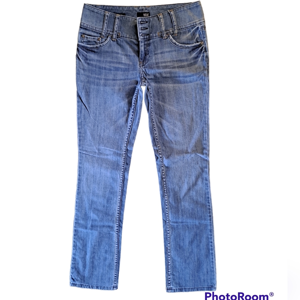 A.N.A Y2K Vintage mid wash straight leg blue jeans